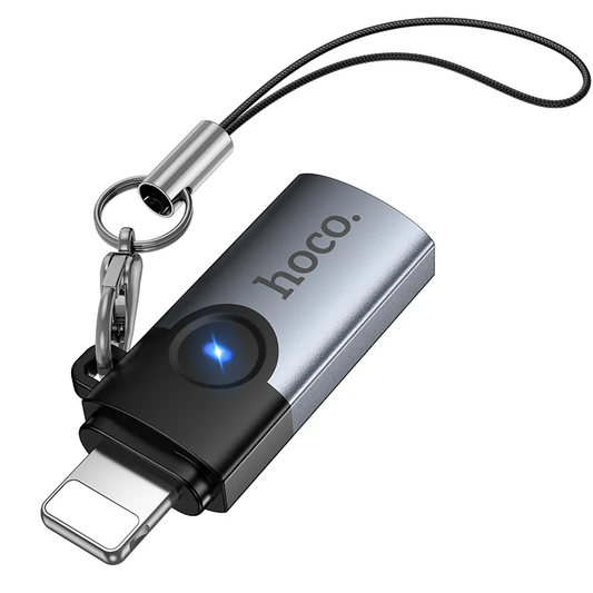 Adaptador de Datos y Carga USB-C - Lightning HOCO UA46A, Gris