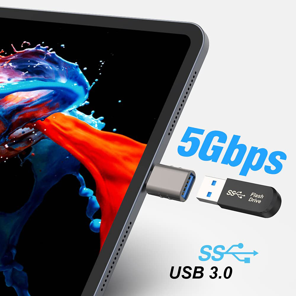 Adaptador OTG USB-C - USB-A Techsuit A10 SlateVolt, Gris