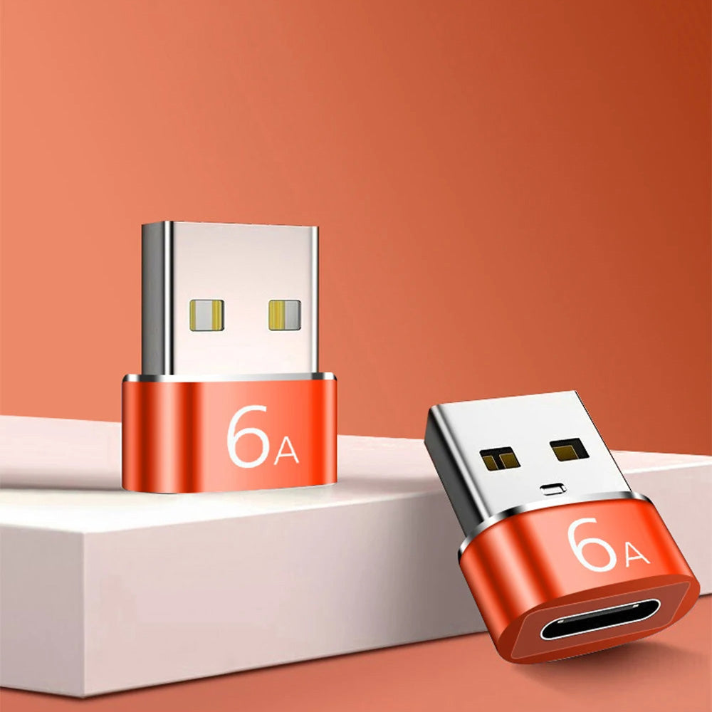 Adaptador de Datos y Carga USB-C - USB-A Techsuit A4 HyperPort, Negro Naranja
