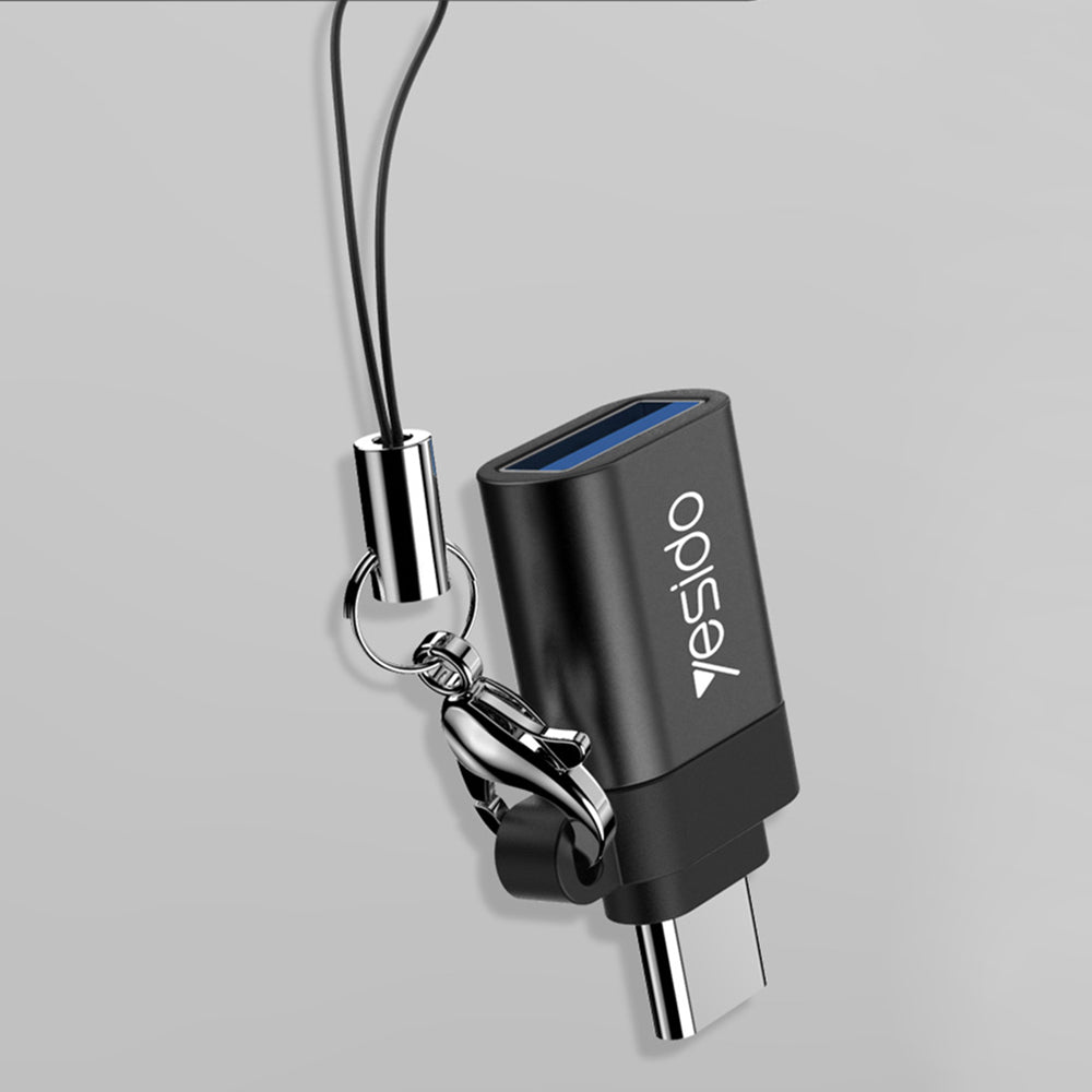 Adaptador OTG USB-C - USB-A Yesido GS06, Negro