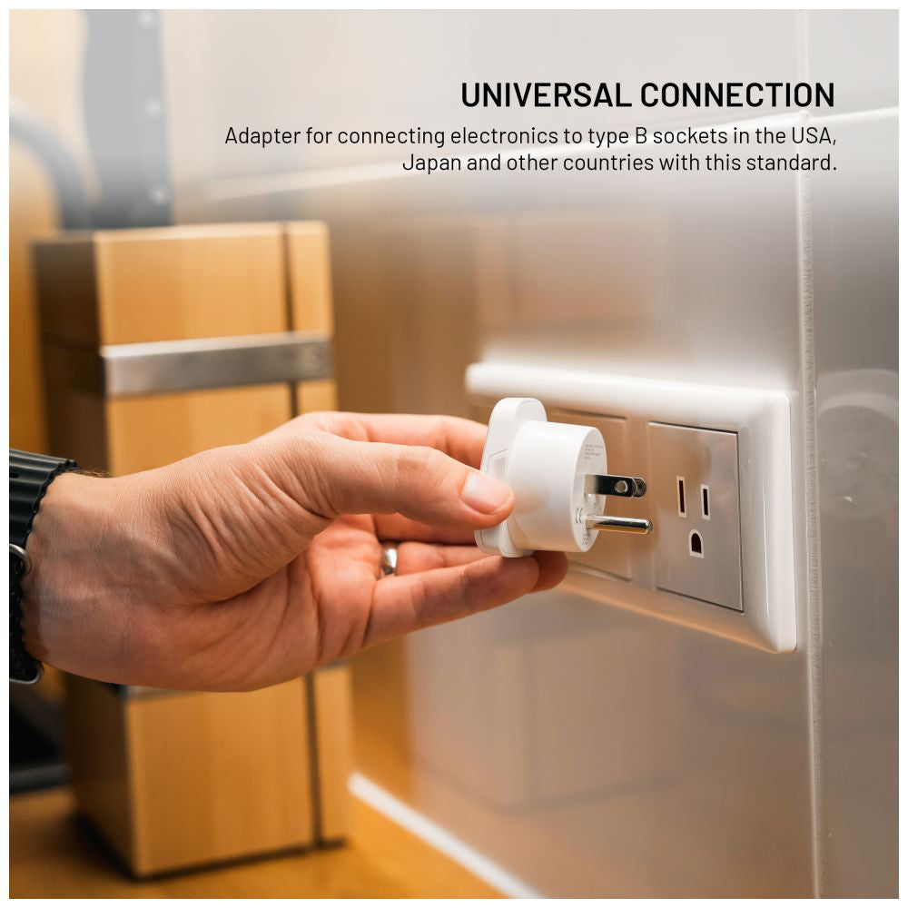 Adaptador de Red Fixed EU / UK / USA - US, Blanco
