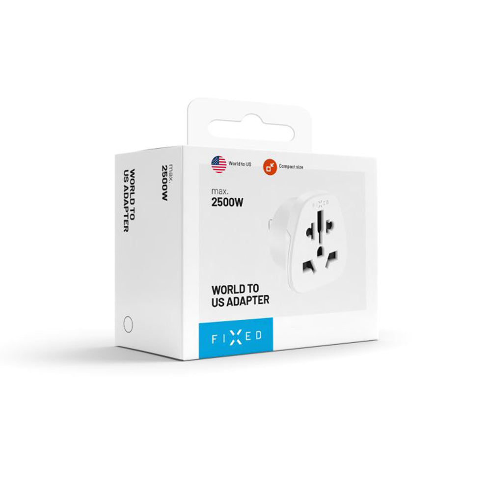 Adaptador de Red Fixed EU / UK / USA - US, Blanco