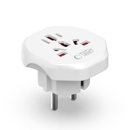 Adaptador de red Tech-Protect US / UK / AU / AU / FI / CN - Europa, Blanco