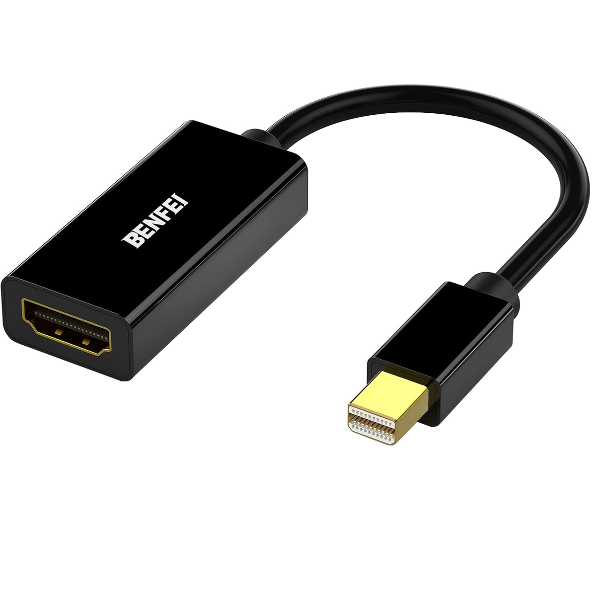 Adaptador de Video Benfei, MiniDisplayPort - HDMI, 1080P, Negro