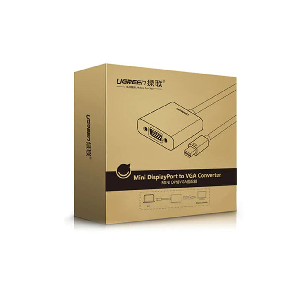 Adaptador de Video UGREEN, MiniDisplayPort - VGA, 1080P, Negro