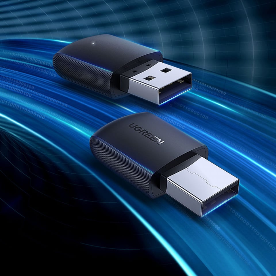 Adaptador Wireless UGREEN CM448, Dual Band, Negro