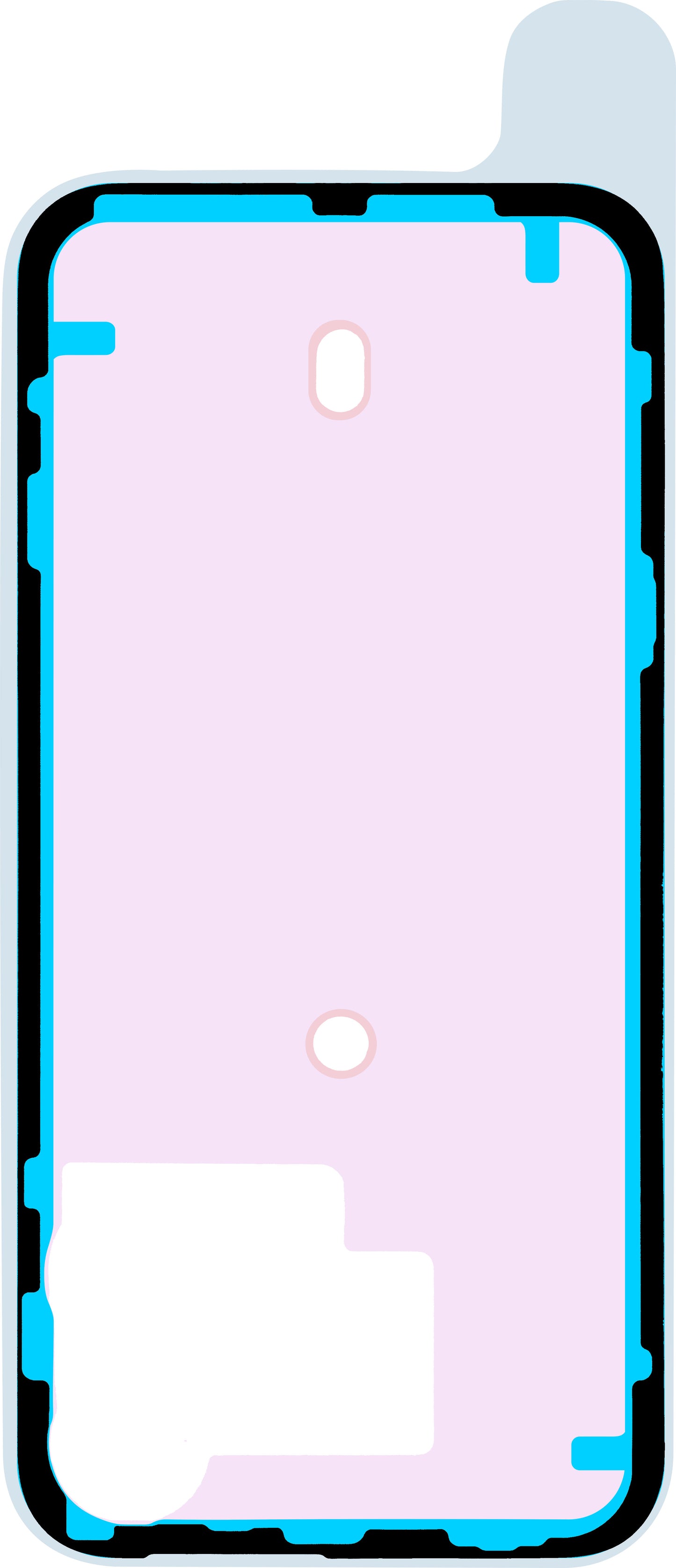 Adhesivo Tapa Batería Apple iPhone 15 Pro Max, Service Pack 923-09191