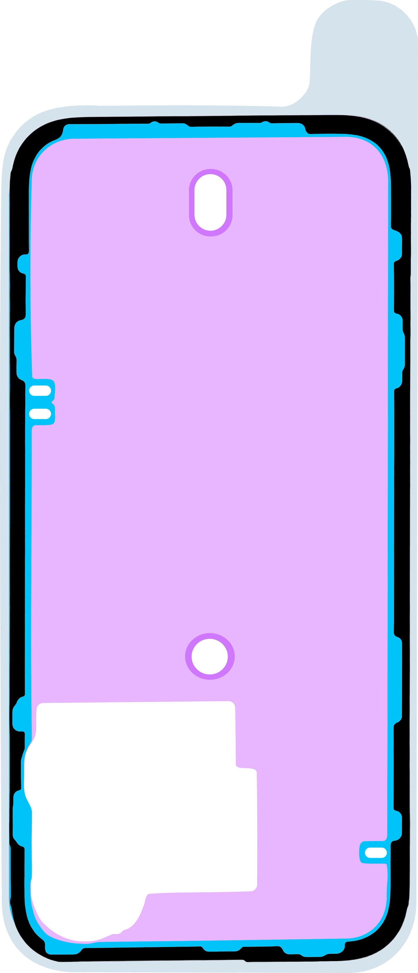 Adhesivo Tapa Batería Apple iPhone 15 Pro, Service Pack 923-09189