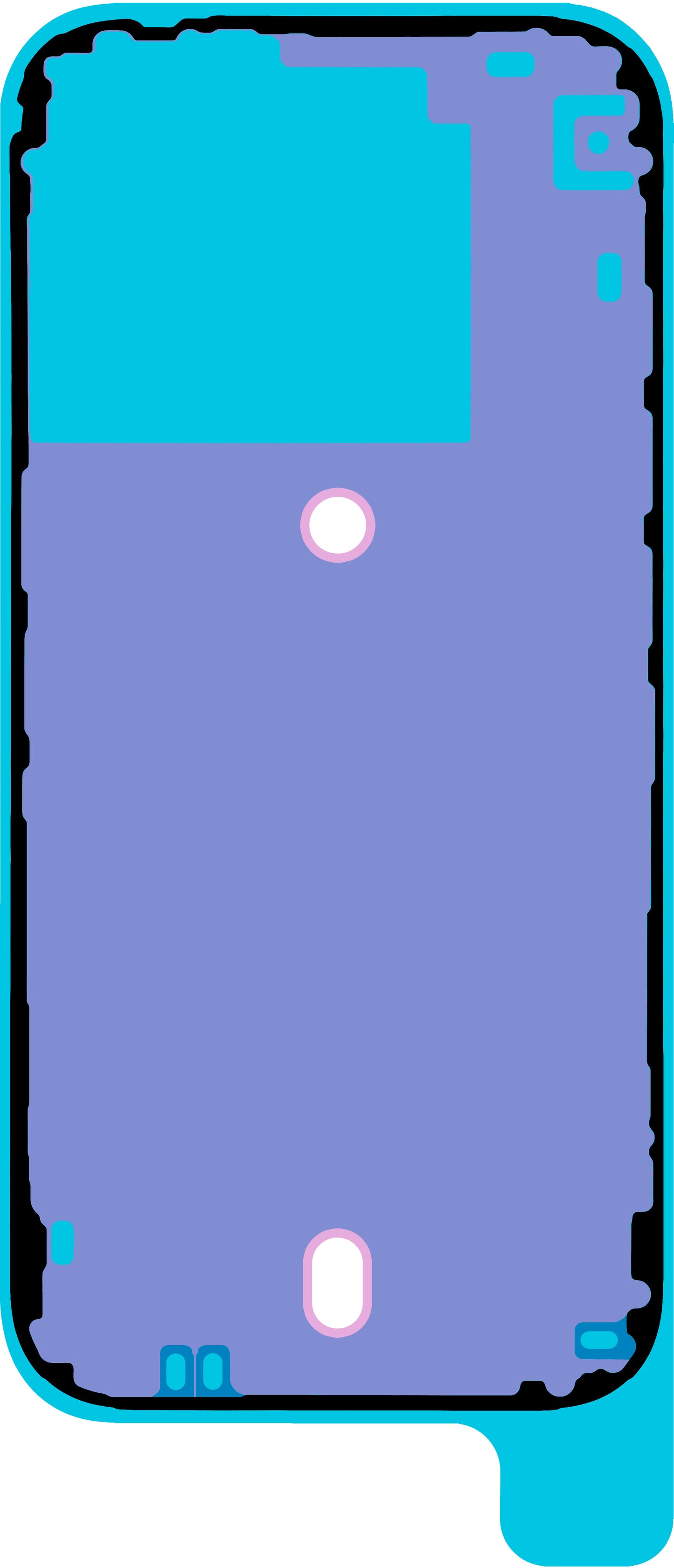 Adhesivo Tapa Batería Apple iPhone 16 Pro, Service Pack 923-11071