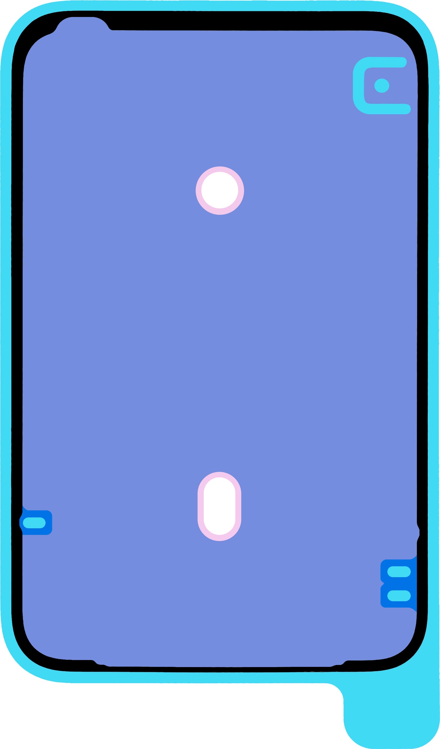 Adhesivo Tapa Batería Apple iPhone 17 Pro Max, Service Pack 923-12859