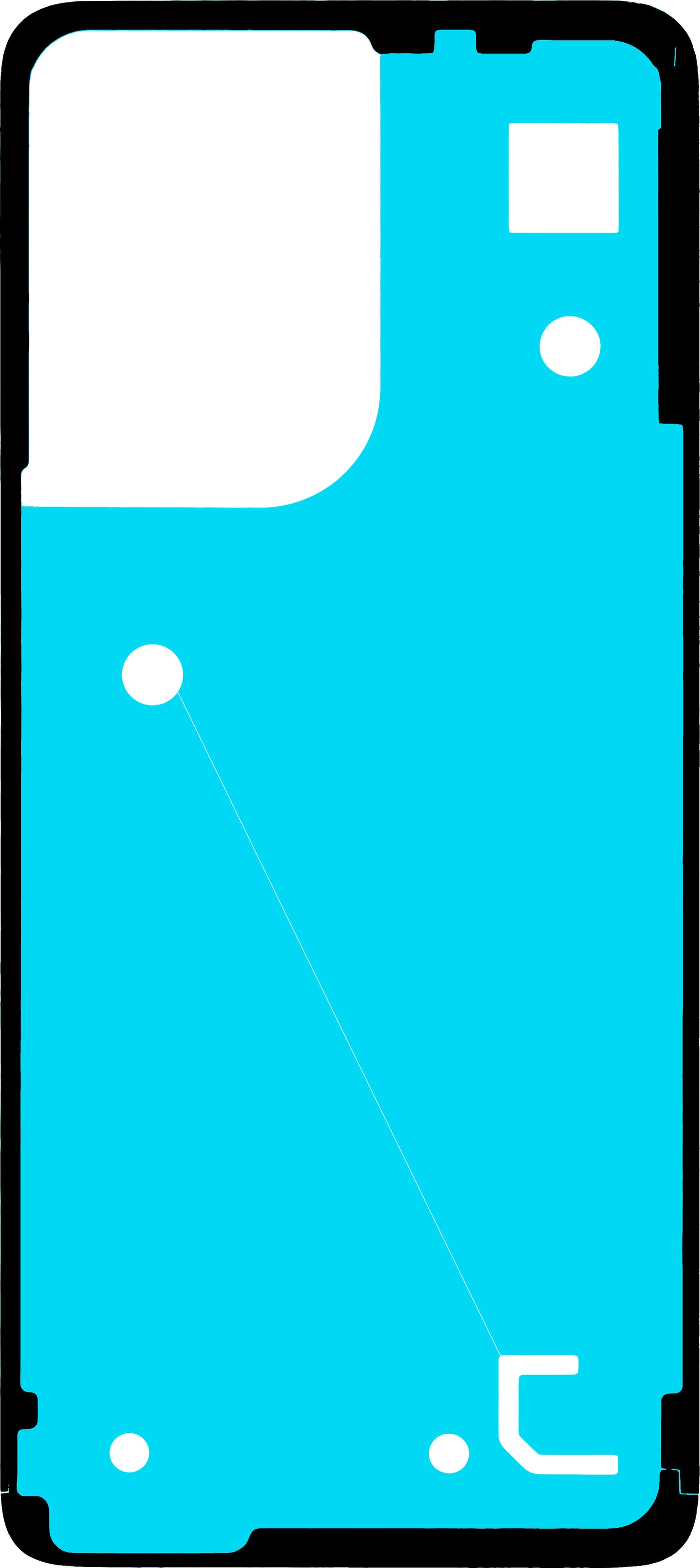 Adhesivo Tapa Batería Motorola Moto G55, Material PMMA, Service Pack 5D78C28715