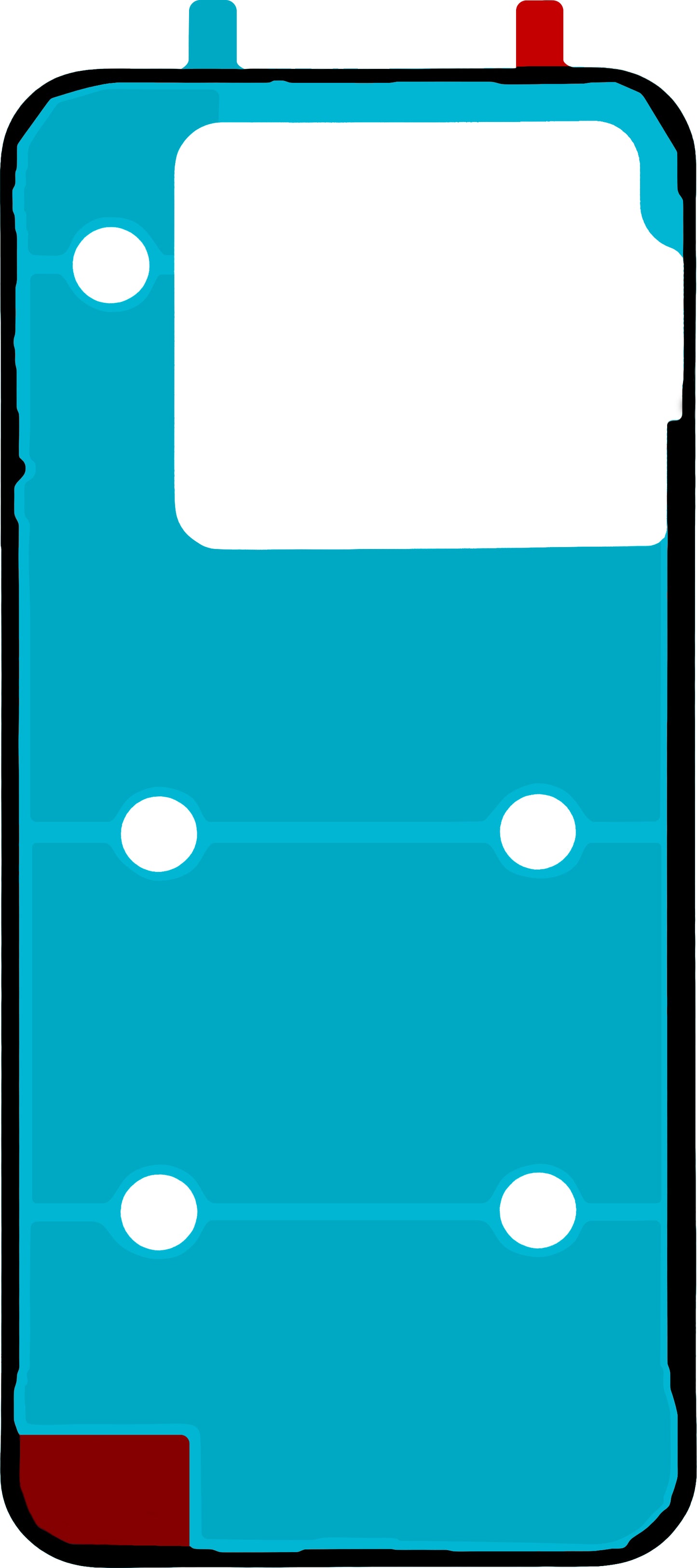 Adhesivo Secundario Tapa de Batería Realme GT 8 Pro, Service Pack 612717000925