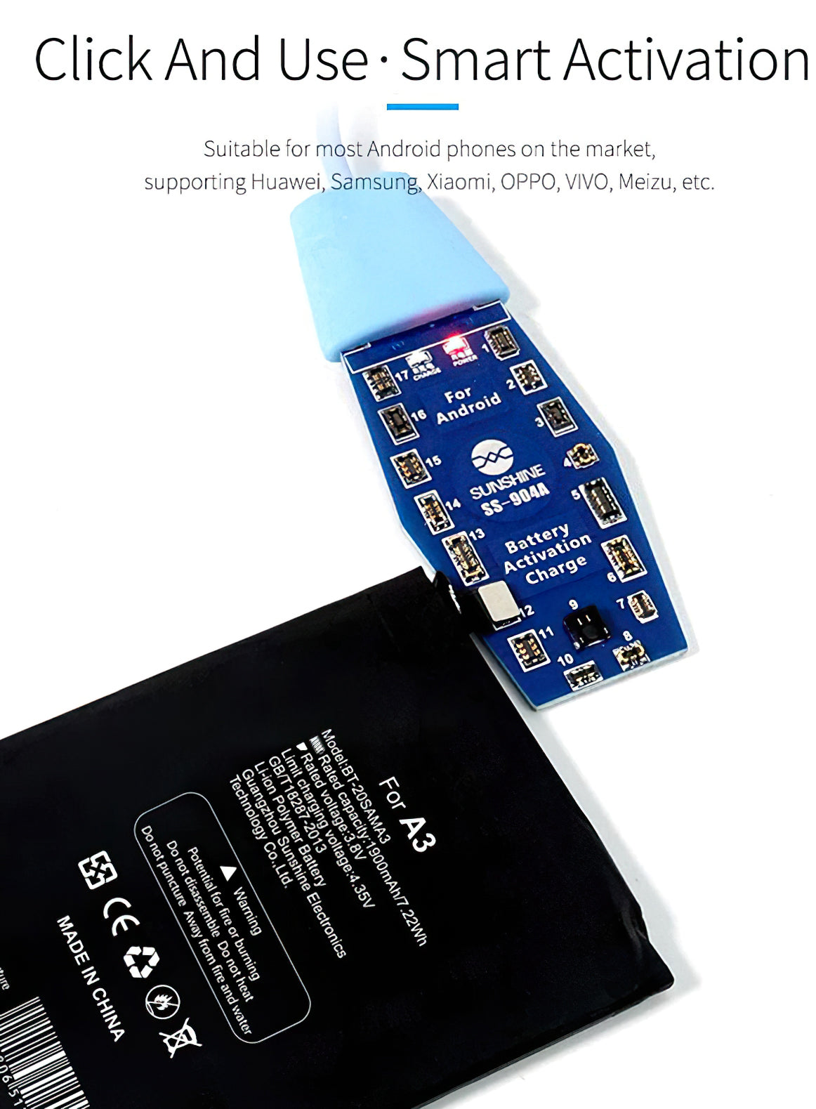 Cargador Placa Sunshine SS-904A para Series Android