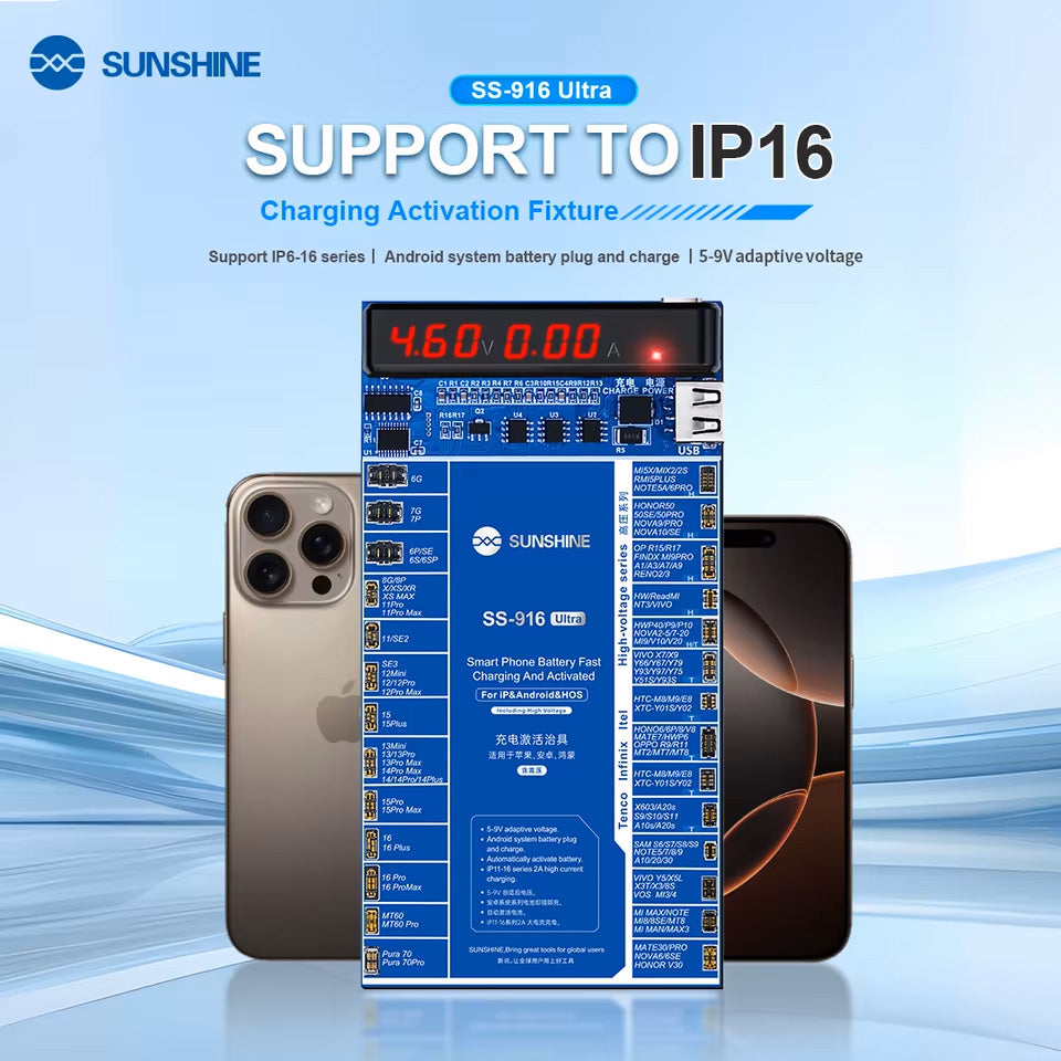 Cargador Placa Sunshine SS-916 Ultra para series Apple iPhone / Android