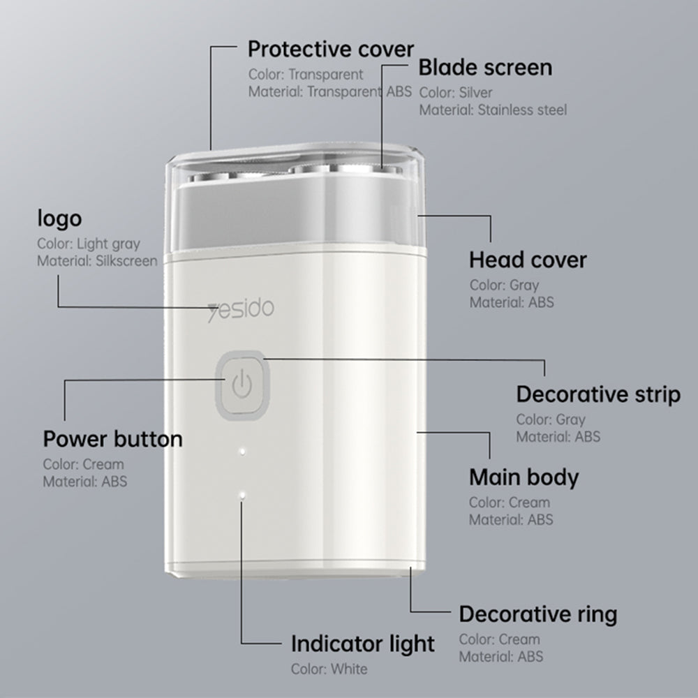 Afeitadora Yesido MG20, Blanca