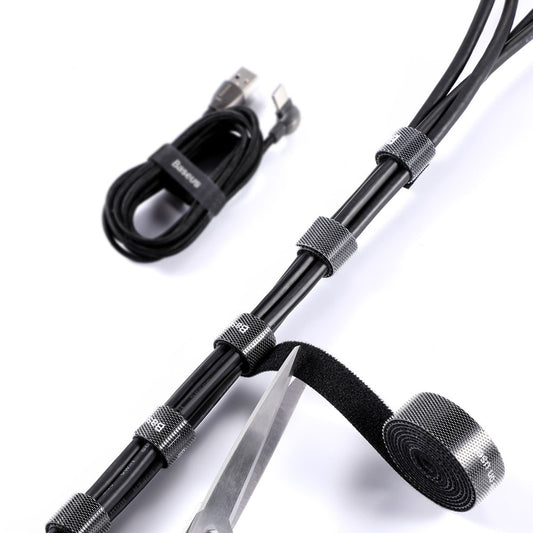 Organizador de Cables Baseus Circle, Velcro, 3m, Negro ACMGT-F01