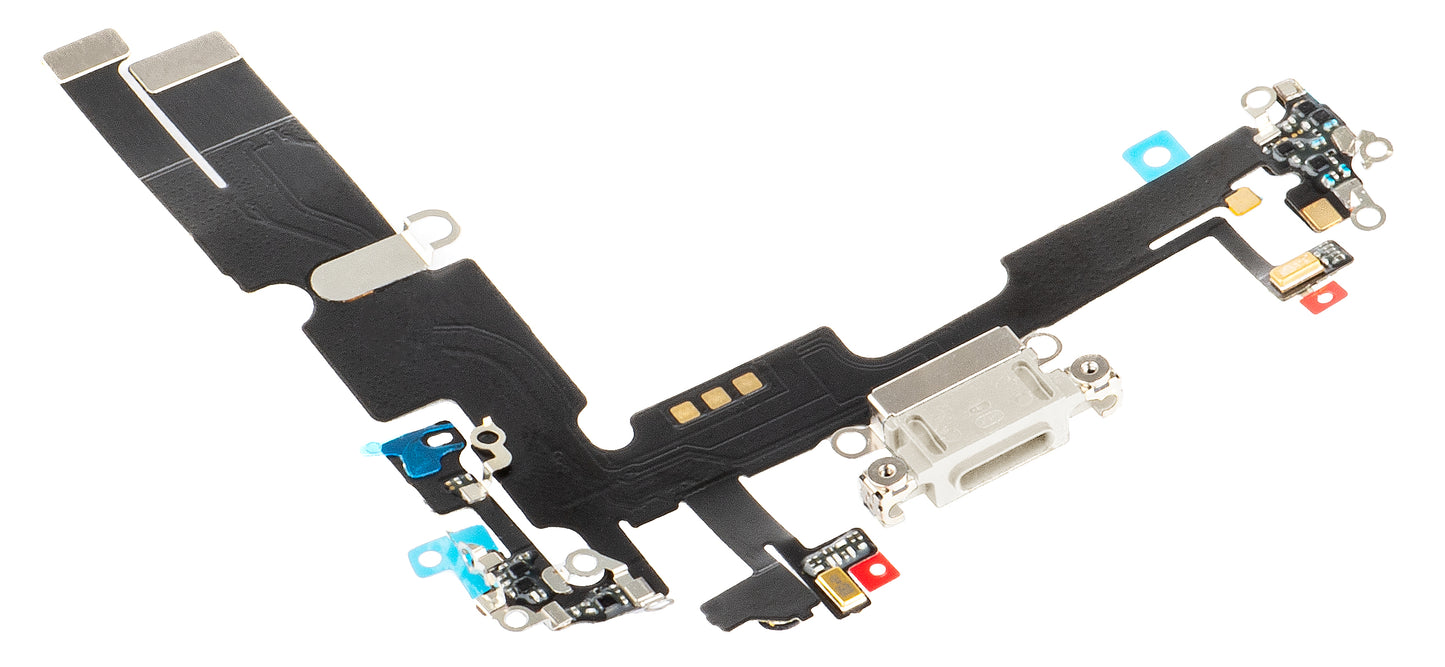 Cinta con Conector de Carga - Micrófono Apple iPhone 14 Plus, Plateado