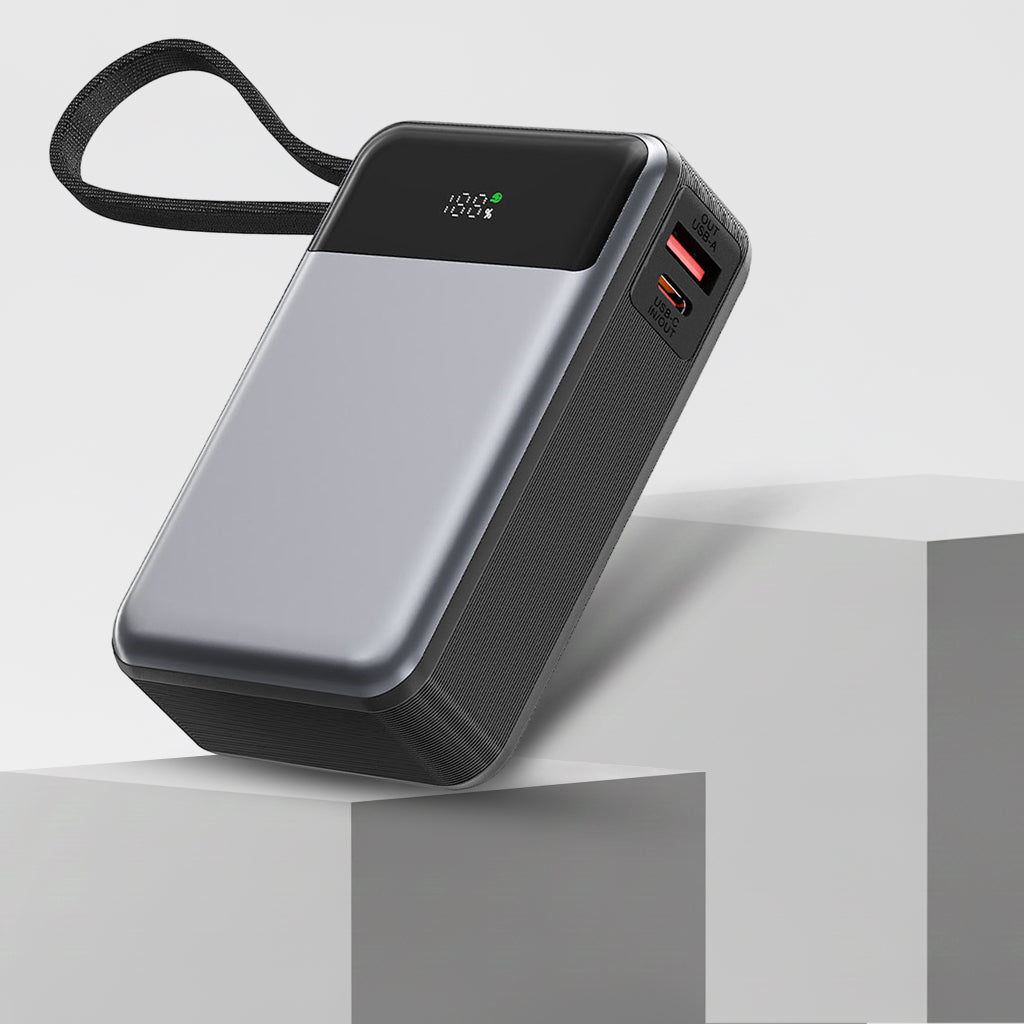 Batería Externa Acefast M21, 20000mAh, 65W, QC + PD, 1 x USB-A - 2 x USB-C, Negra