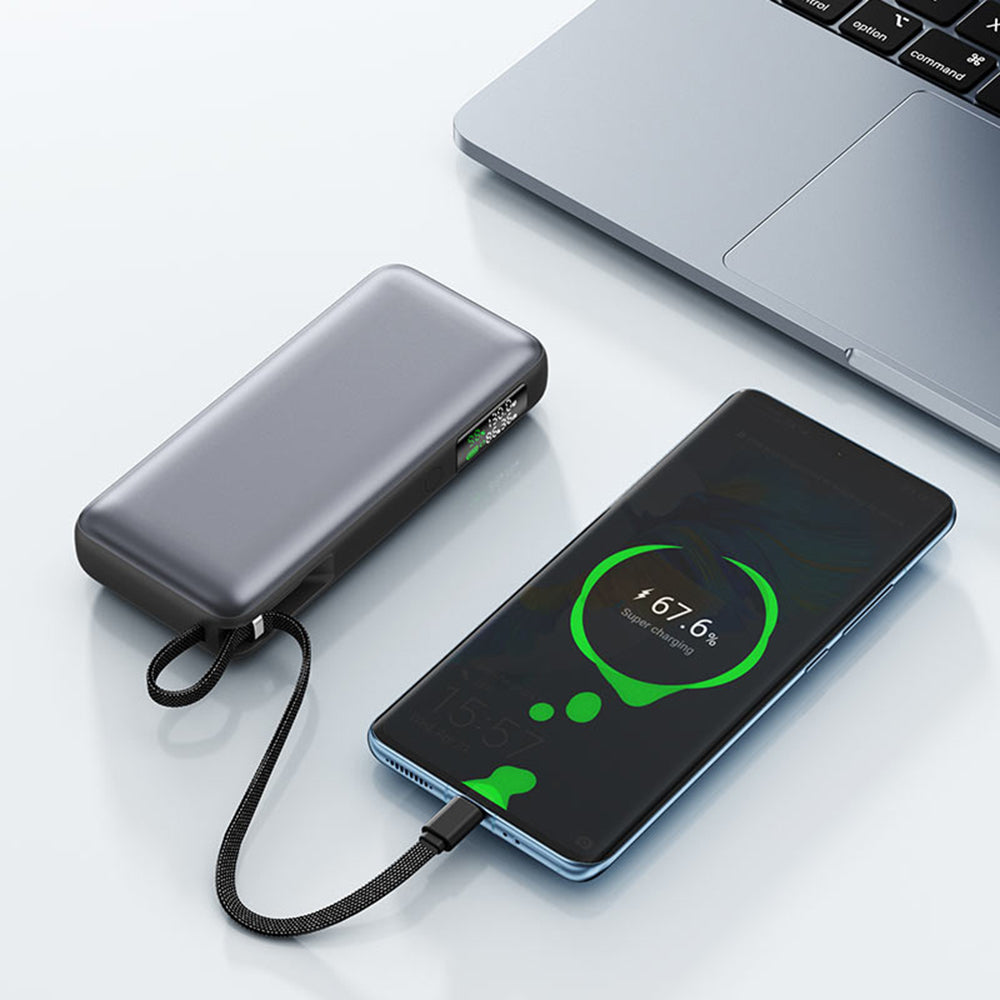 Batería Externa Acefast M22, 20000mAh, 130W, QC + PD, 1 x USB-A - 2 x USB-C, Negra