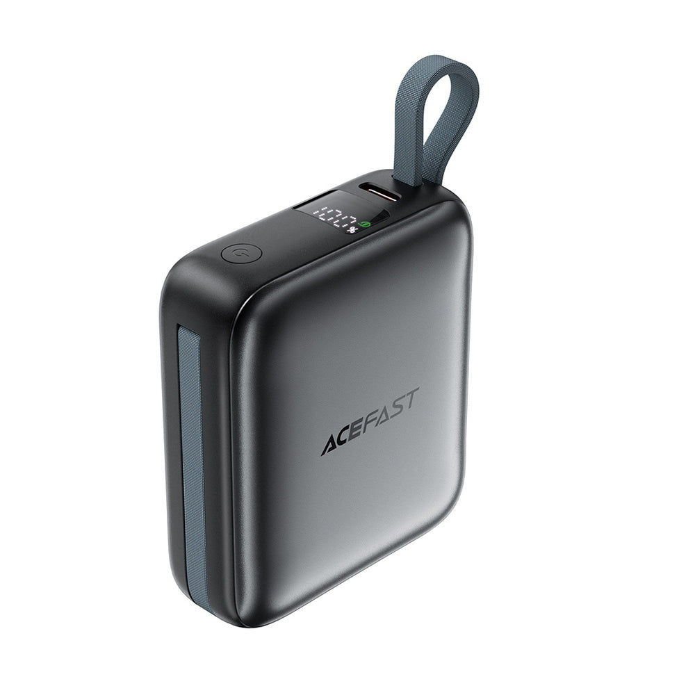 Batería Externa Acefast M23, 10000mAh, 22.5W, QC + PD, 1 x Lightning - 2 x USB-C, Gris