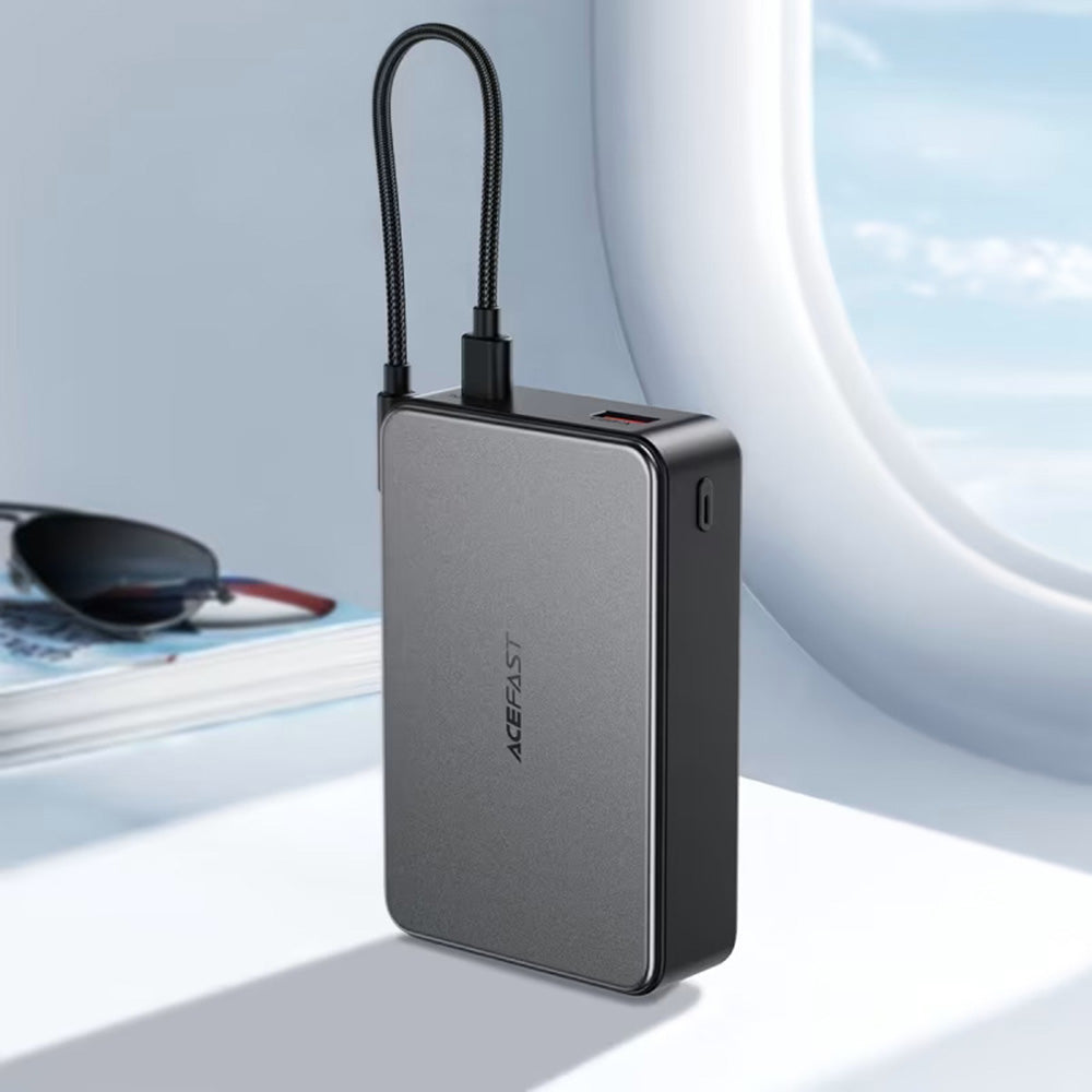 Batería Externa Acefast M29, 20000mAh, 22.5W, QC + PD, 1 x USB-A - 2 x USB-C, Negra