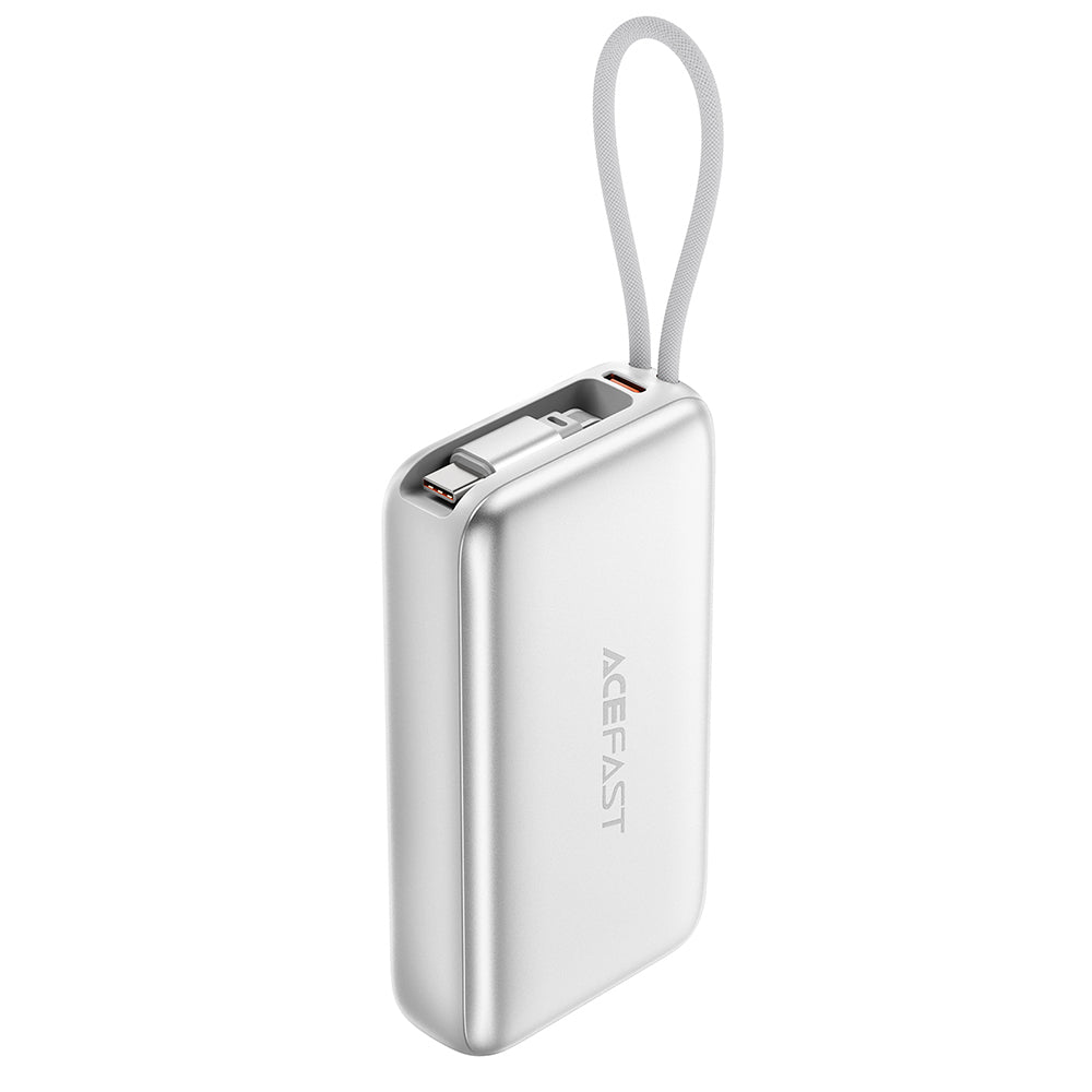 Batería Externa Acefast M32, 10000mAh, 35W, PD, 2 x USB-C, Plateada