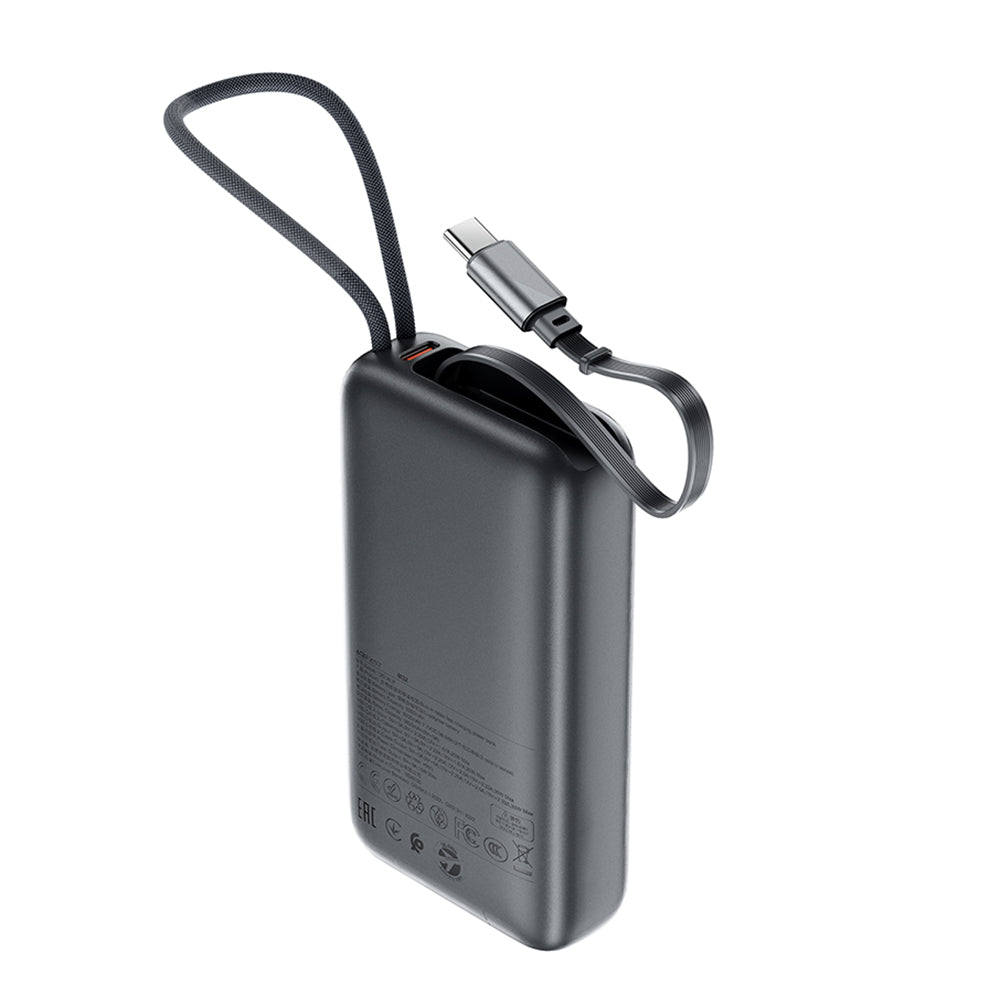 Batería Externa Acefast M32, 10000mAh, 35W, PD, 2 x USB-C, Gris