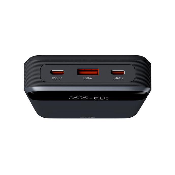 Batería Externa Allity. APB-200 PocketPower, 19200mAh, 130W, QC + PD, 1 x USB-A - 2 x USB-C, Gris
