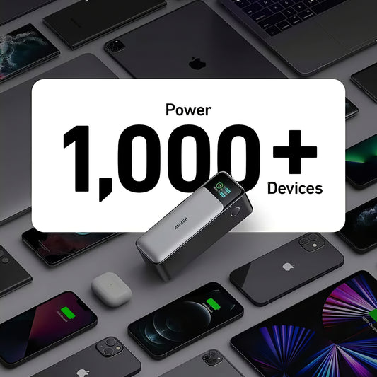 Batería externa Anker 737, 24000mAh, 140W, QC + PD, 1 x USB-A - 2 x USB-C, Negro A1289011