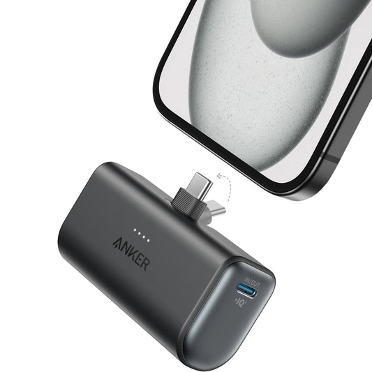 Batería Externa Anker Nano, 5000mAh, 22.5W, PD, 2 x USB-C, Negra A1653H11