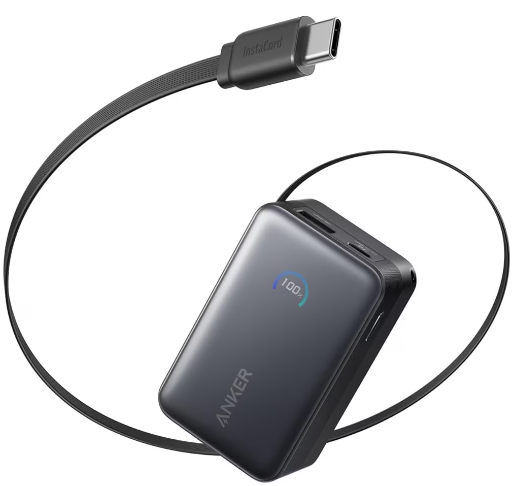 Batería Externa Anker Nano, 10000mAh, 45W, QC + PD, 1 x USB-A - 1 x USB-C, Negra A1638H11