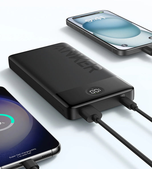 Batería externa Anker PowerCore 326, 20000mAh, 15W, 1 x USB-A - 1 x USB-C, Negro A1367G11