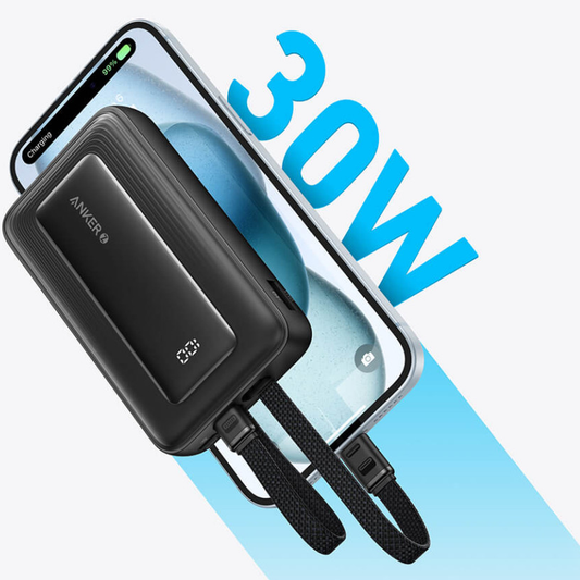 Batería Externa Anker PowerCore, 10000mAh, 30W, QC + PD, 1 x Lightning - 1 x USB-A - 2 x USB-C, Negra A1680G11
