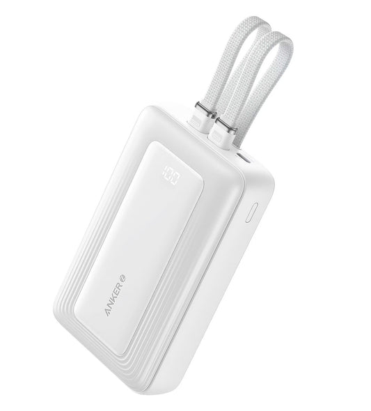 Batería Externa Anker PowerCore, 20000mAh, 30W, QC + PD, 1 x Lightning - 1 x USB-A - 2 x USB-C, Blanca A1681H21