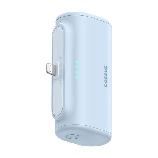 Batería Externa Baseus Compact, 5000mAh, 20W, PD, 1 x Lightning - 1 x USB-C, Azul P10068307313-00