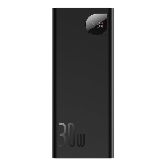 Batería externa Baseus Adaman, 20000mAh, 30W, QC + PD, 1 x USB-C - 2 x USB-A, Negro PPAD030001 PPAD030001