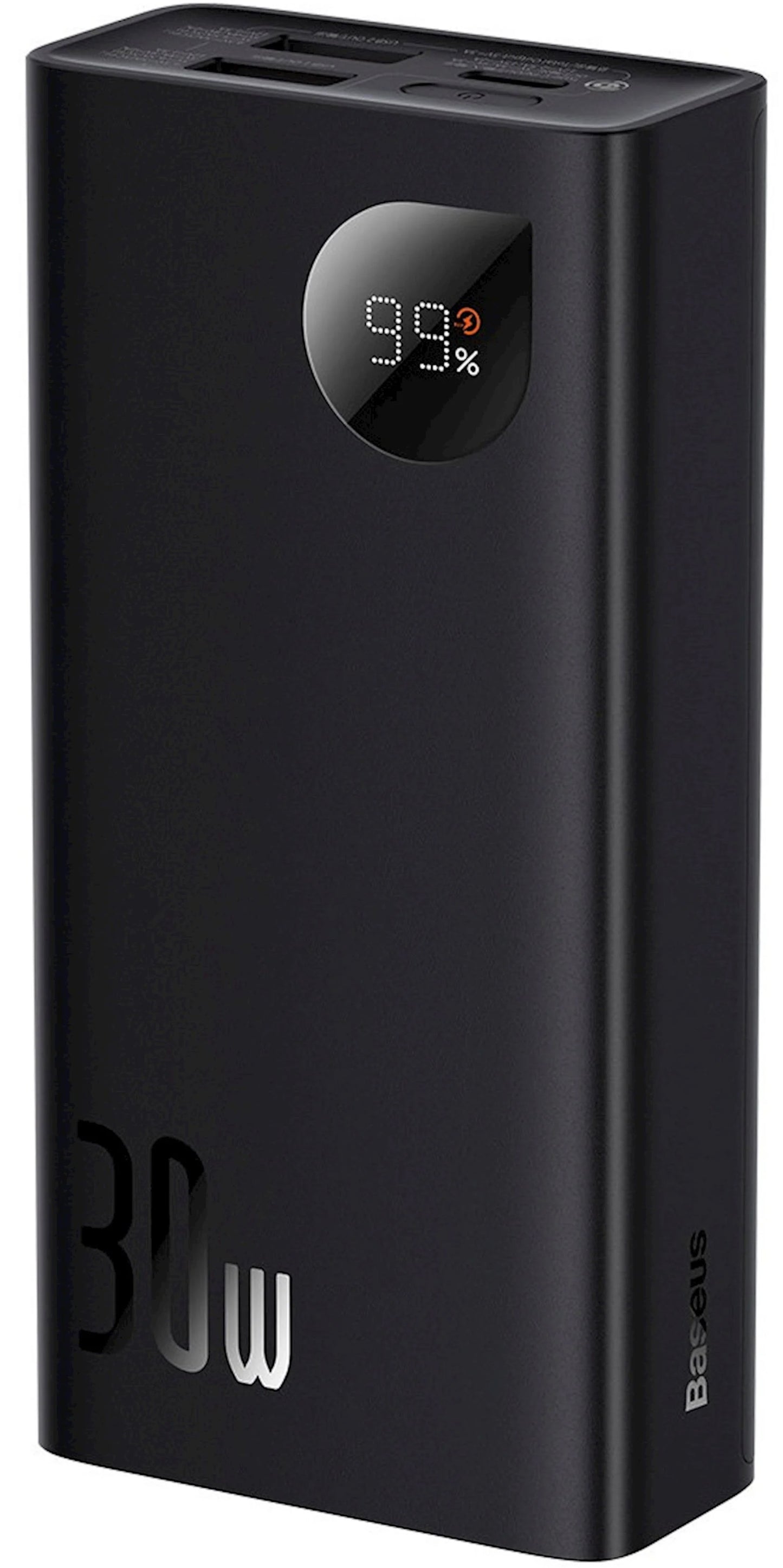Batería Externa Baseus Adaman2, 10000mAh, 30W, QC + PD, 1 x USB-C - 2 x USB-A, Negra PPAD040101