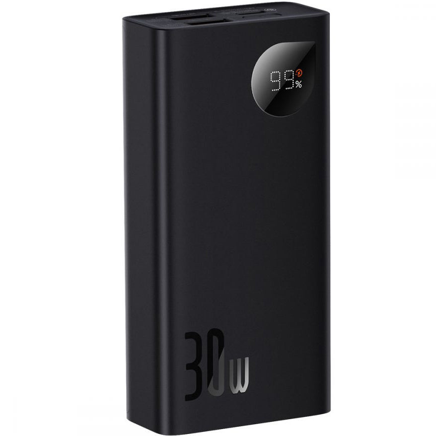Batería Externa Baseus Adaman2, 10000mAh, 30W, QC + PD, 1 x USB-C - 2 x USB-A, Negra PPAD040101