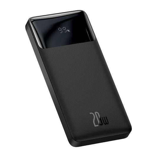 Batería Externa Baseus Bipow, 10000mAh, 20W, QC + PD, 1 x USB-C - 2 x USB-A, Negra PPBD050301