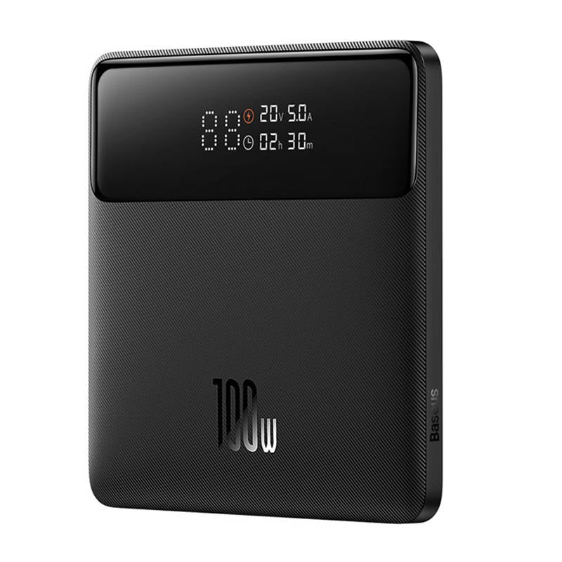 Batería Externa Baseus Blade HD, 20000mAh, 100W, QC + PD, 2 x USB-A - 2 x USB-C, Negra PPBL000301