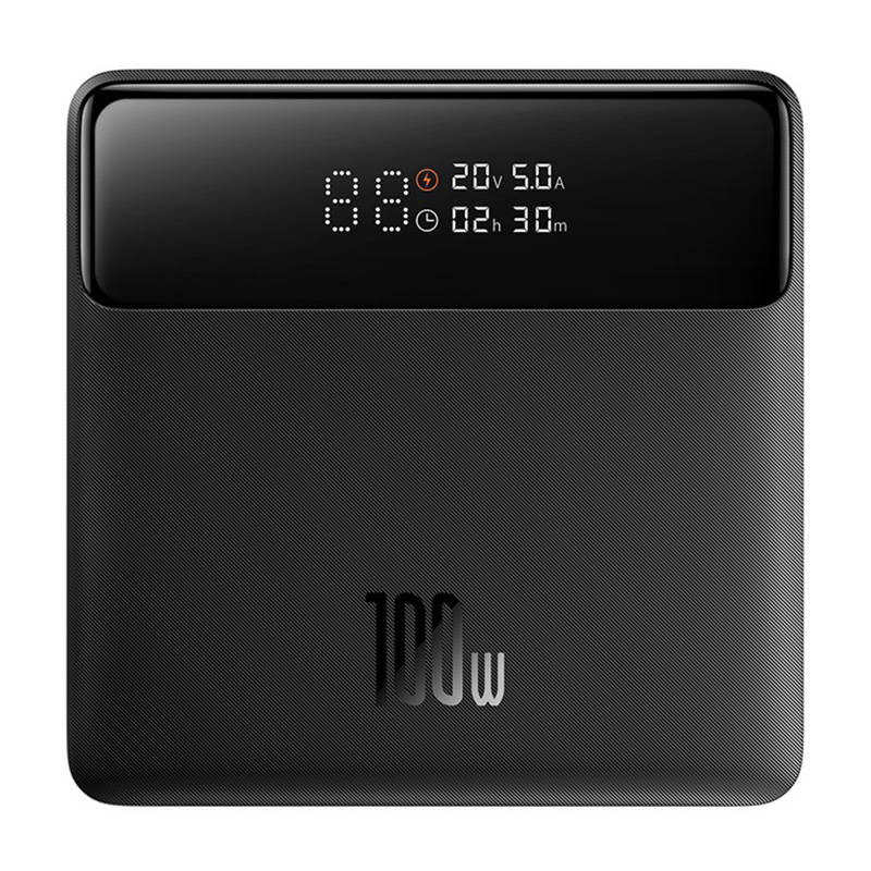 Batería Externa Baseus Blade HD, 20000mAh, 100W, QC + PD, 2 x USB-A - 2 x USB-C, Negra PPBL000301