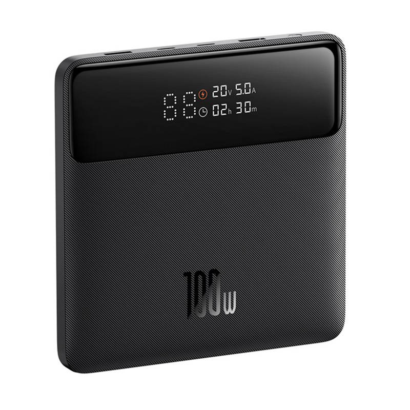 Batería Externa Baseus Blade HD, 20000mAh, 100W, QC + PD, 2 x USB-A - 2 x USB-C, Negra PPBL000301