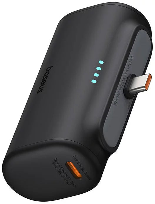 Batería Externa Baseus Compact, 5000mAh, 20W, PD, 2 x USB-C, Negra P10068306113-00