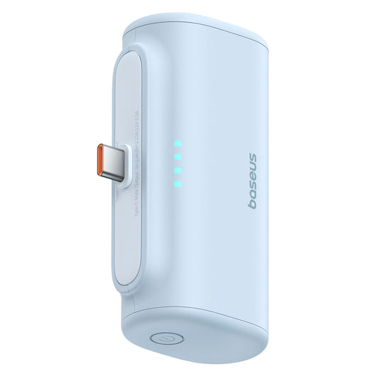 Batería Externa Baseus Compact, 5000mAh, 20W, PD, 2 x USB-C, Azul P10068306313-00