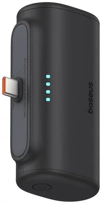 Batería Externa Baseus Compact, 5000mAh, 20W, PD, 2 x USB-C, Negra P10068306113-00