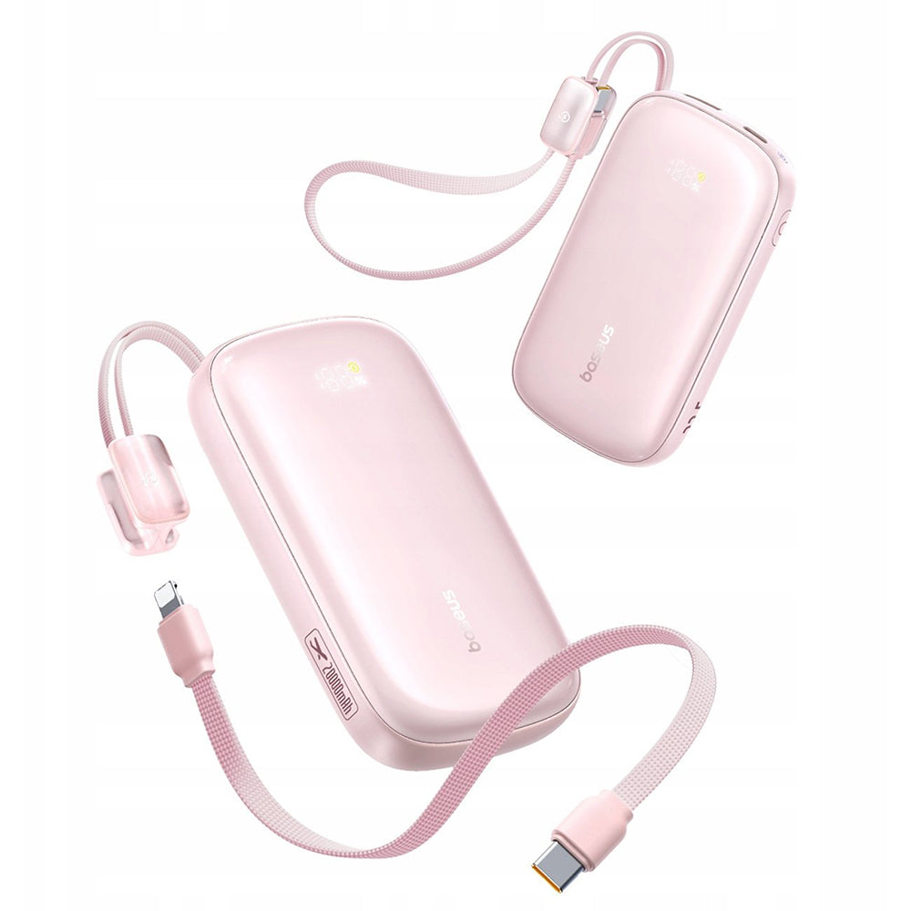 Batería Externa Baseus EnerFill FC21 Qpow 3 Ultra, 10000mAh, 22.5W, QC + PD, 1 x USB-A - 1 x USB-C, Rosa E0027L02