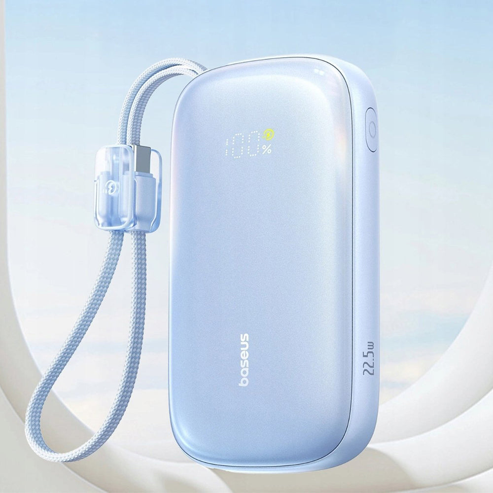 Baseus EnerFill FC21 Qpow 3 Ultra External Battery, 10000mAh, 45W, QC + PD, 1 x USB-A - 1 x USB-C, Blue E0027Q03
