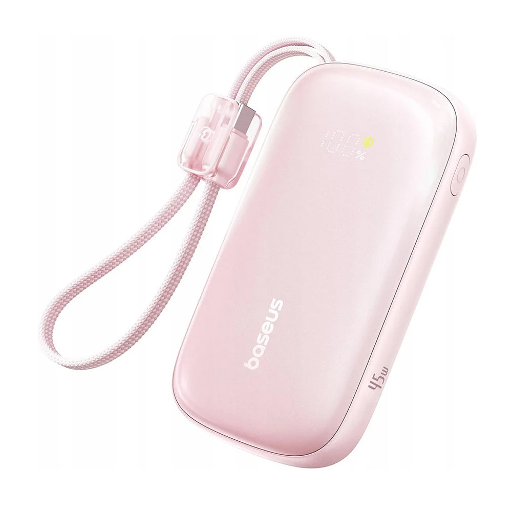 Batería Externa Baseus EnerFill FC21 Qpow 3 Ultra, 10000mAh, 45W, QC + PD, 1 x USB-A - 1 x USB-C, Rosa E0027Q02