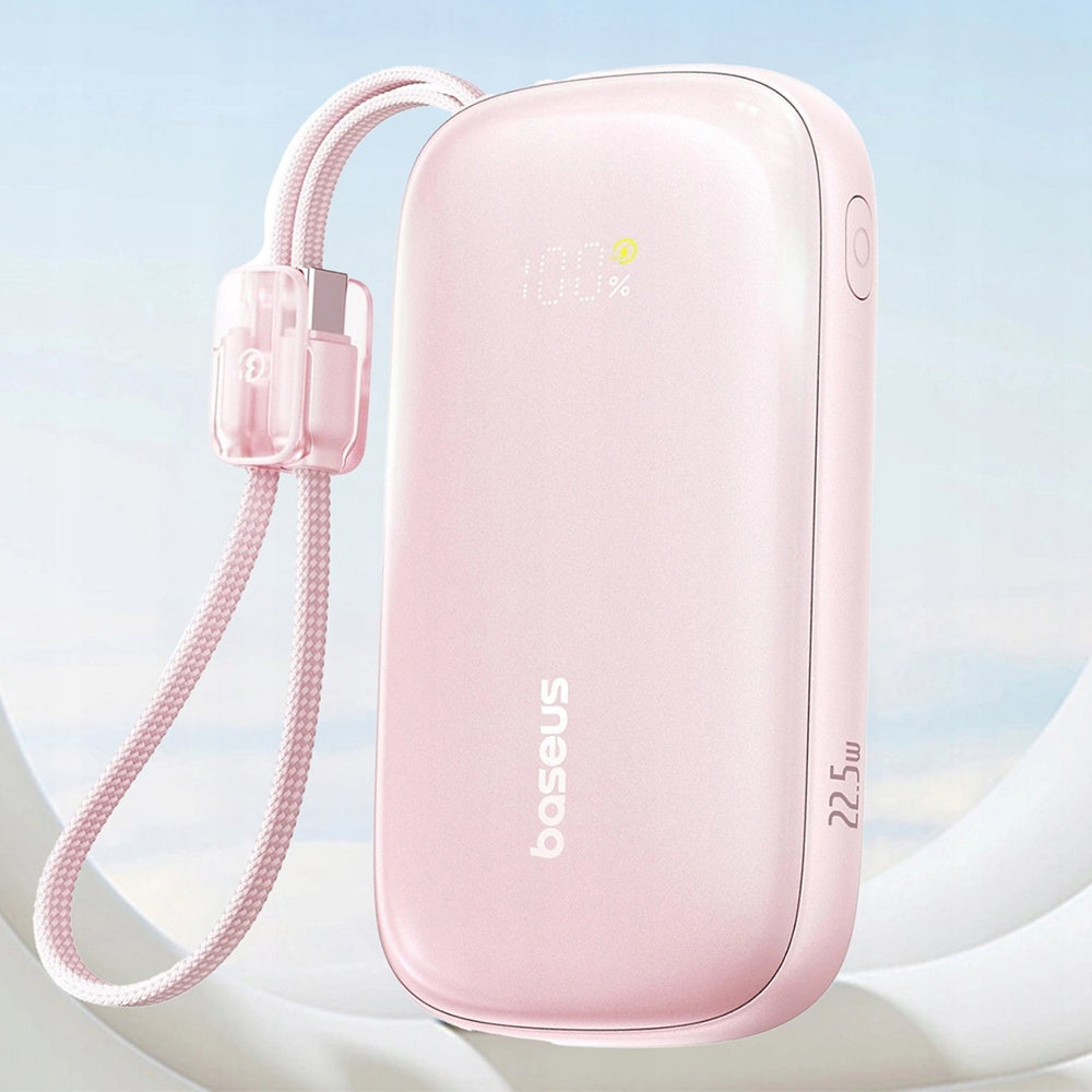 Batería Externa Baseus EnerFill FC21 Qpow 3 Ultra, 10000mAh, 45W, QC + PD, 1 x USB-A - 1 x USB-C, Rosa E0027Q02