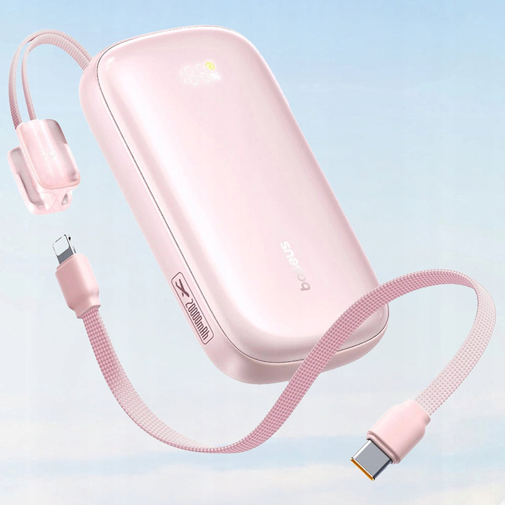 Batería Externa Baseus EnerFill FC21 Qpow 3 Ultra, 10000mAh, 45W, QC + PD, 1 x USB-A - 1 x USB-C, Rosa E0027Q02